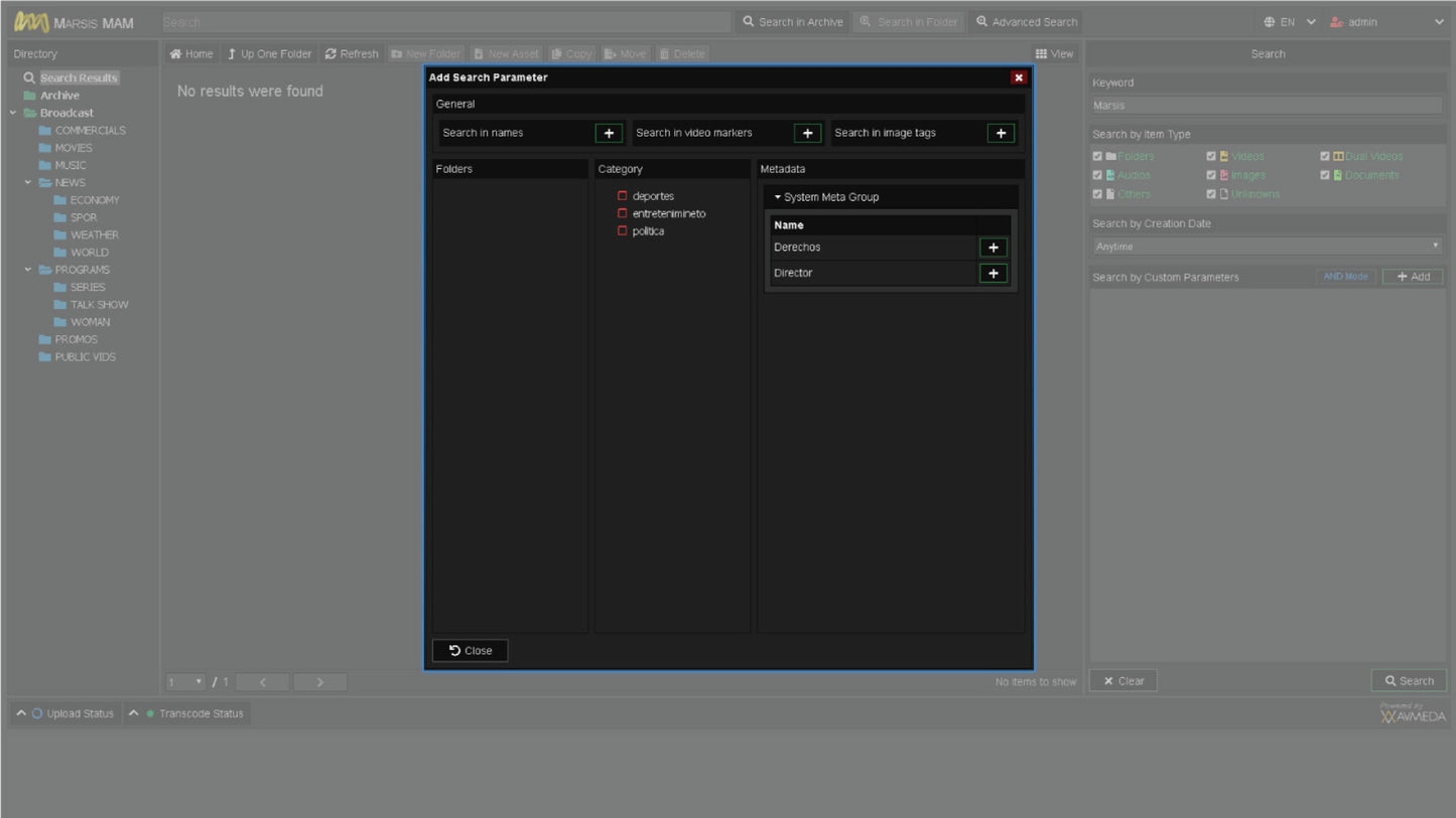 Marsis Media Asset Management Server