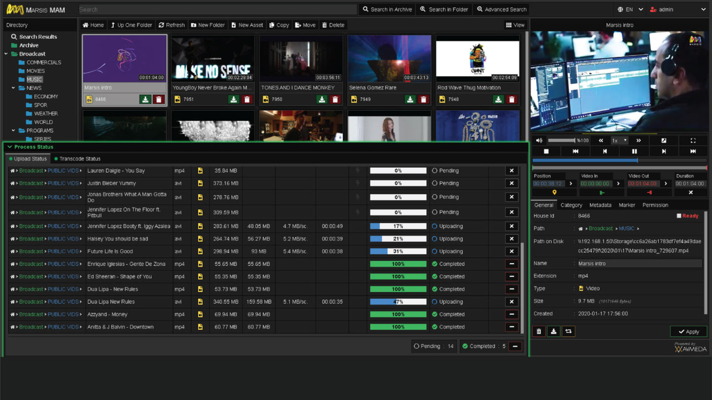 Marsis Media Asset Management Server