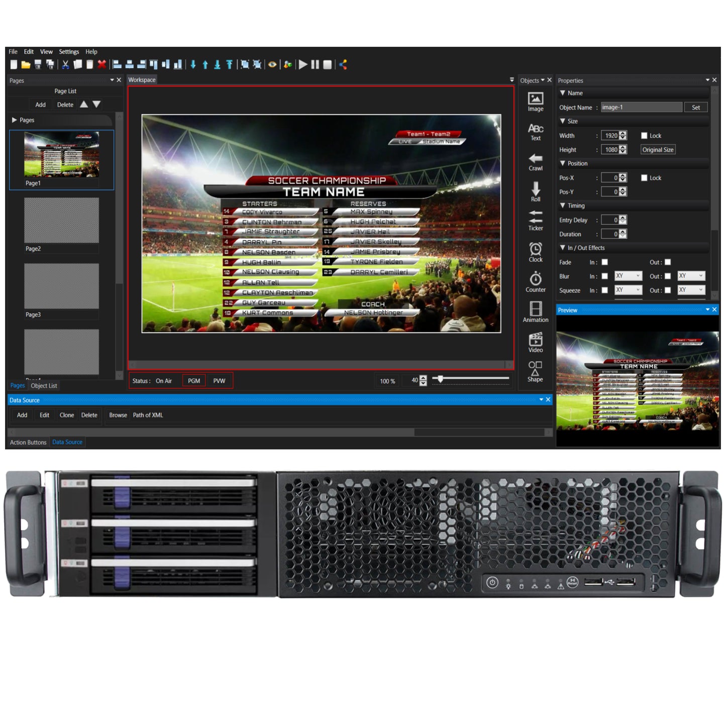 Marsis CG & Channel Branding Server 4K