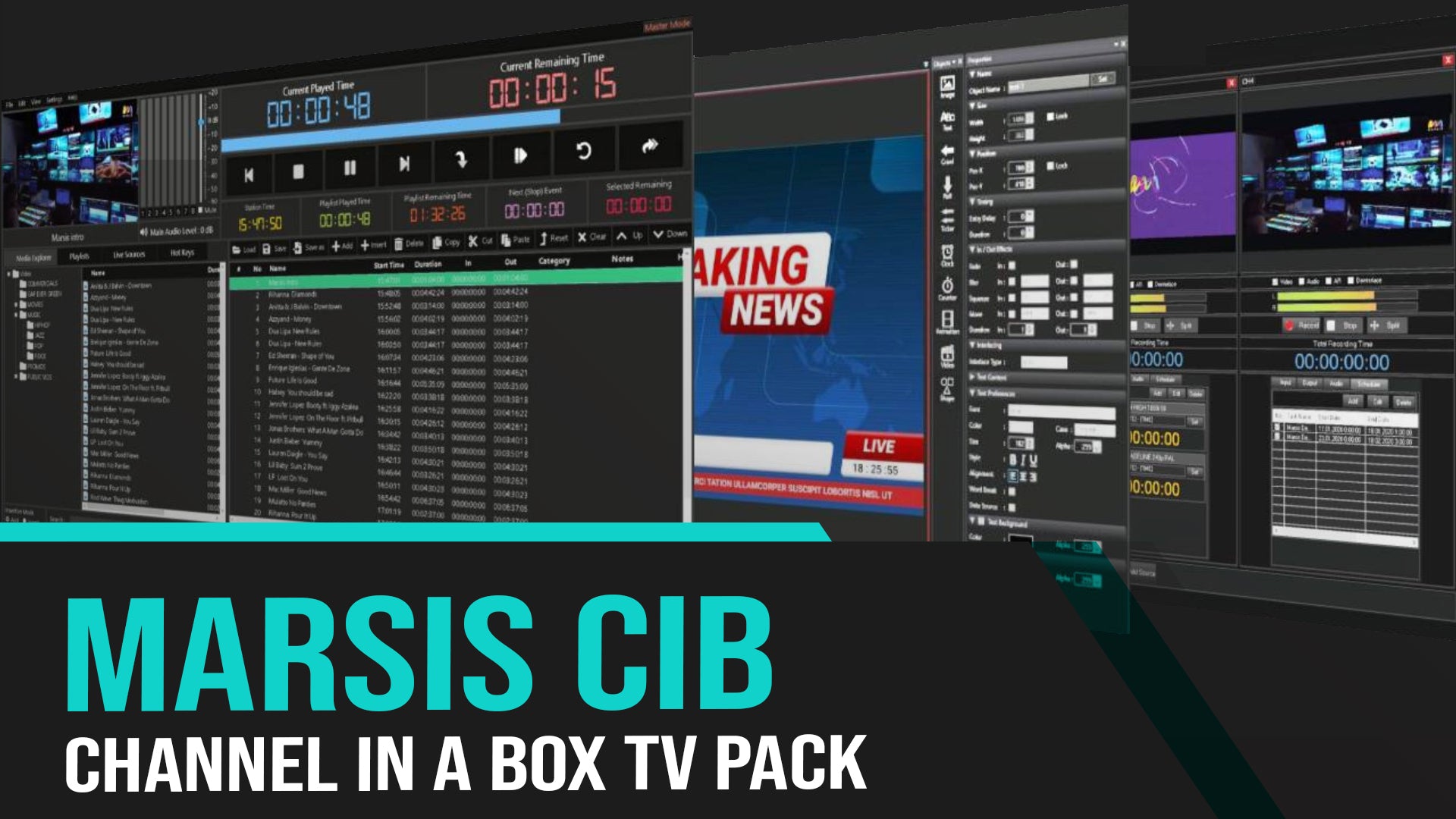 Marsis Channel In A Box Software SD, HD, 4K, 8K – Marsis Broadcast ...