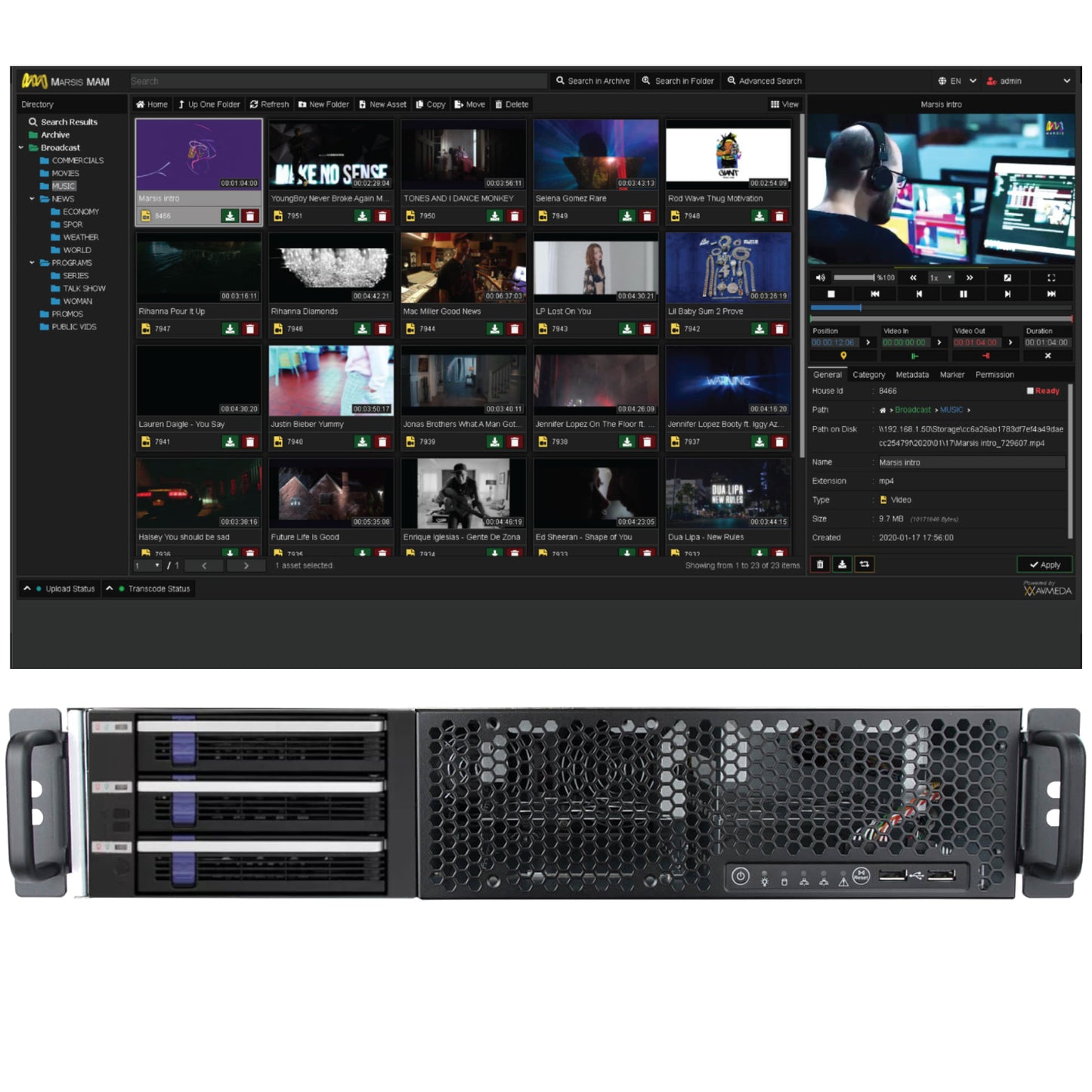 Marsis Media Asset Management Server