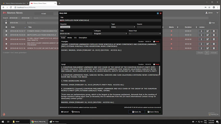 Marsis Newsroom Computer System (NRCS)