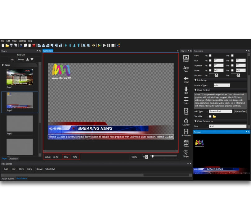 Marsis CG & Channel Branding Server 4K