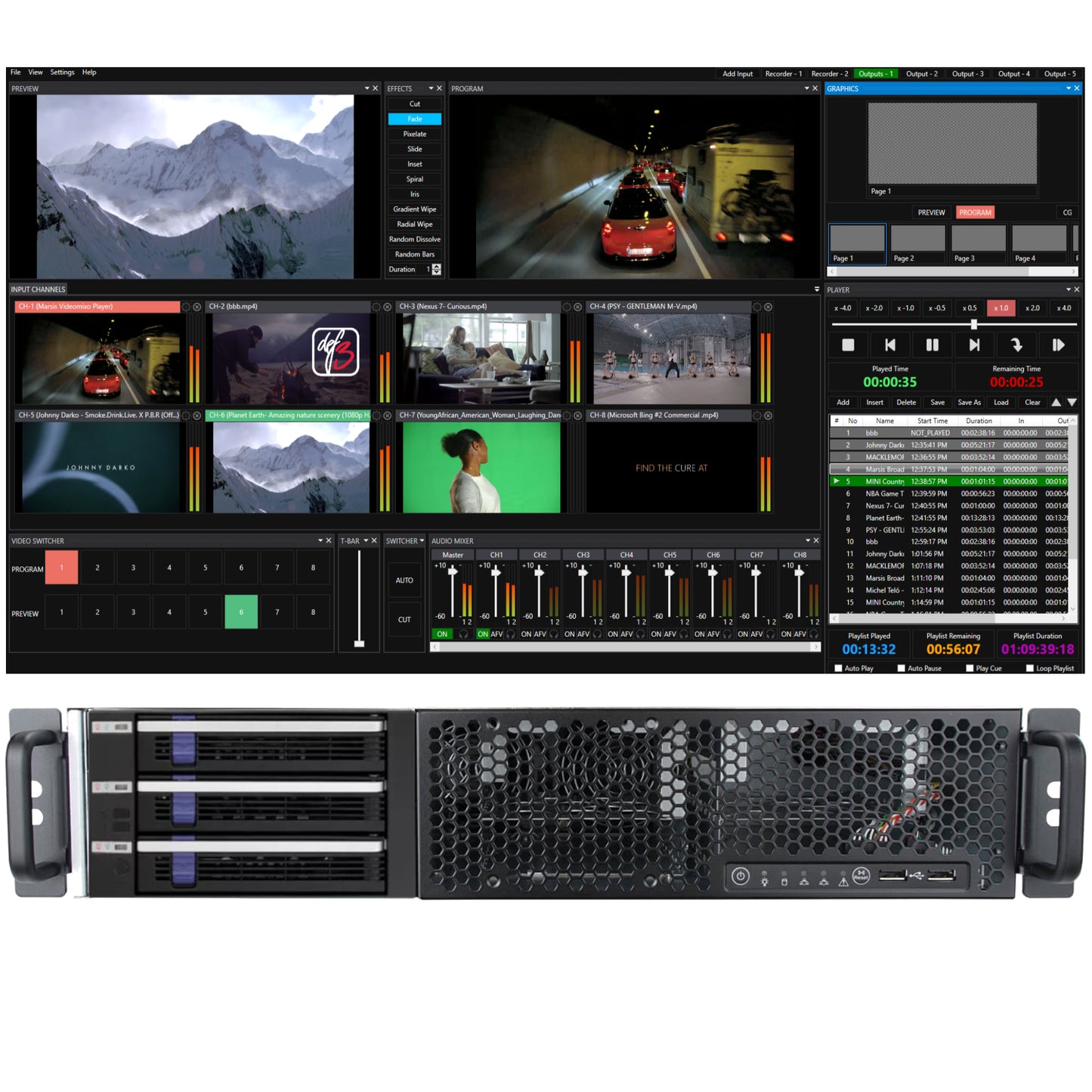 Marsis VideoMixo Live Production Switcher Server HD